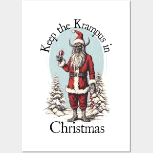 Keep the Krampus in Christmas Xmas Novelty Posters and Art